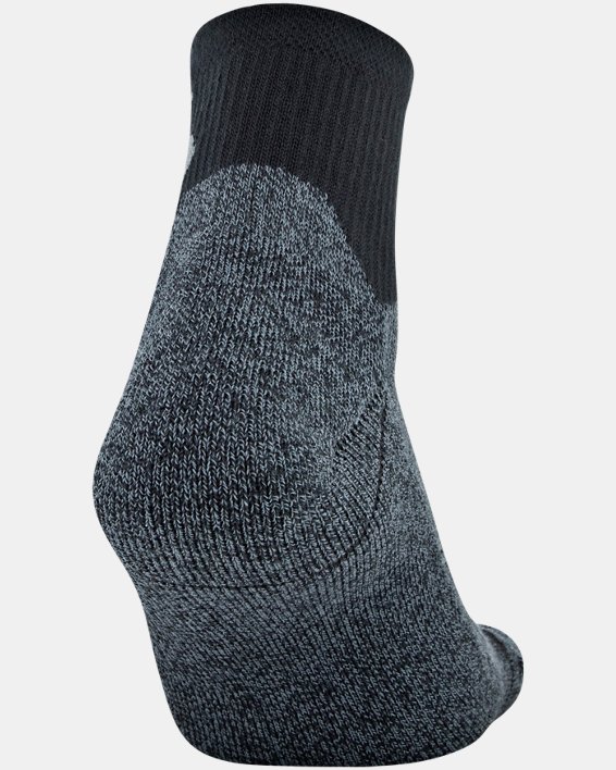 Men's UA Phenom Quarter – 3-Pack Socks, Black, pdpMainDesktop image number 3